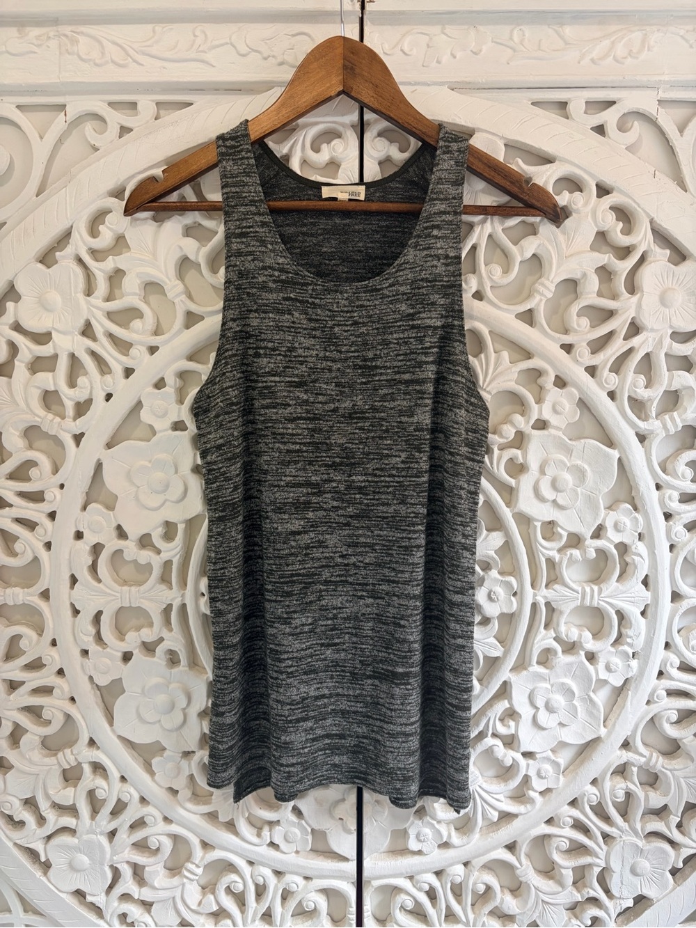 Wilfred Free Dark Olive Green Longline Tank Top Side Slits Size XXS